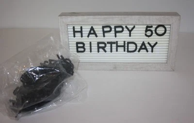 Message Bulletin Board Plaque Letters Number Symbols 10X5" - Image 1 of 4