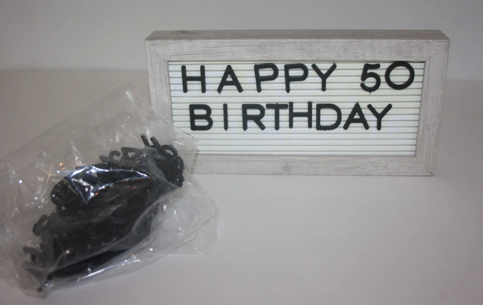 Message Bulletin Board Plaque Letters Number Symbols 10X5" - Image 1 of 4