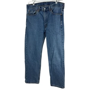 Levis 505 Original Fit Mens Denim Jeans W36 L32 Medium Wash - Picture 1 of 6