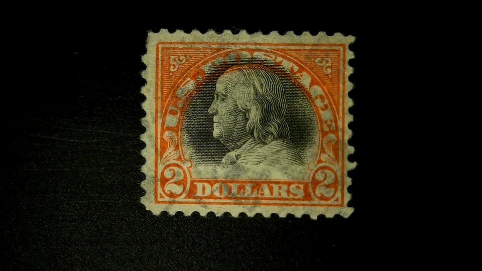 U S Stamps Scott 523 two dollar Franklin used cv 240.00  B - Image 1 of 1