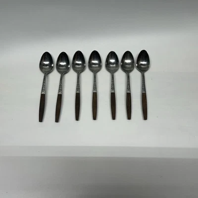 Interpur INR2 Madera Marrón Canoa Cubiertos Inoxidable 7 Mesas Cuchara Sopera Ovalada Japón Foto 1 de 4