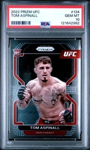 2022 Prizm UFC #134 Tom Aspinall : Rookie Card : PSA 10 - Picture 1 of 2