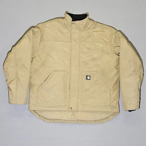 Carhartt J174 Nylon Insulated Jacket Men’s Large Reg Tan Khaki Work Coat - Picture 1 of 10