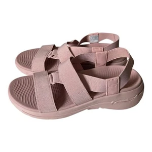 Skechers Sandals Women's Size 7 Go Go Walk Pink ArchFit Slingback Sandals - Foto 1 di 10