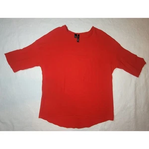 MANGO Suit Ladies M short sleeve top- Orange - Picture 1 of 7