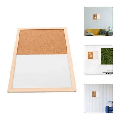 Linen Bulletin Board White Framed Corkboard Magnetic Bulletin Board - Image 1 of 4