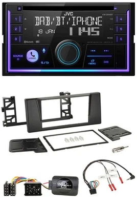 JVC Lenkrad USB 2DIN DAB Bluetooth CD Autoradio für BMW 5er E39 1997-2001 - Bild 1 von 4