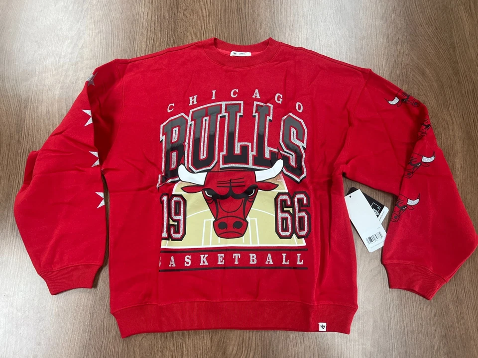 SUDADERA CHICAGO BULLS 47 MUJER GO BIG OVERSIZE CUELLO REDONDO S NUEVA CON ETIQUETAS NBA NUEVA $90 Foto 1 de 4