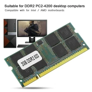 DDR2 1GB 2GB Laptop RAM Memory 200pin SODIMM PC2 4200 5300 6400 533 667 800MHz - Picture 1 of 17