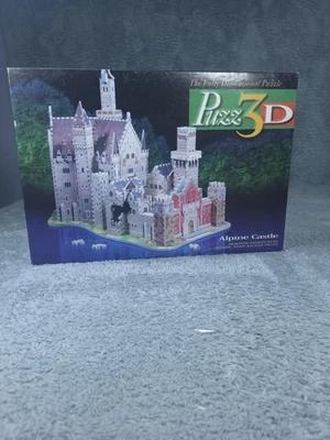 Vintage 1994 Puzz 3D Alpine Castle Puzzle 1000 Piece Milton Bradley Foam Germany - Image 1 of 4