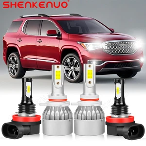 For GMC Acadia 2013-2019 -4X LED Headlight High/Low Beam + Fog Light Bulbs 6500K - Picture 1 of 13