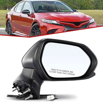 Espejo retrovisor lateral derecho pasajero 3 pines negro para Toyota Camry 2018 2019 2020 2021-2024 Foto 1 de 4