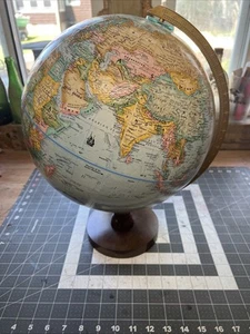 Vintage REPLOGLE World  12 Inch Diameter Globe Raised Relief - Picture 1 of 10