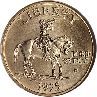 1995-W Civil War Commemorative Gold $5 NGC MS70 - STOCK - Image 1 of 4