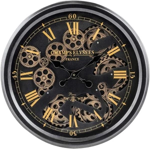 Reloj de Pared Steampunk 52cm Engranajes Móviles Números Romanos Metal Decoración Vintage - Imagen 1 de 12