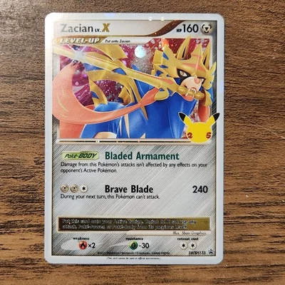 Zacian LV. X SWSH135 NM 2021 Pokemon Sword & Shield 25th Celebrations Promo Card - Image 1 of 3