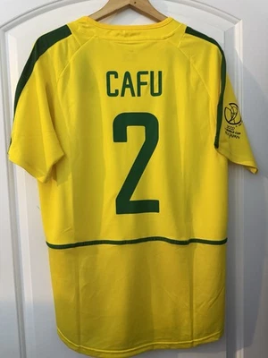 Brazil 2002 World Cup Home Jersey Cafu #2 Size L World Cup - Image 1 of 4