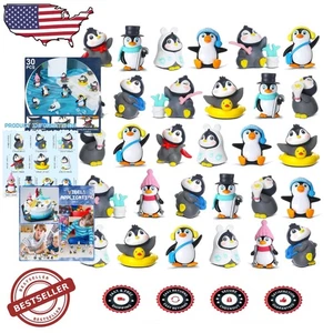 30-teiliges Mini Pinguin Set: Niedliche Harz & PVC Figuren, ideales Geschenk - Bild 1 von 8