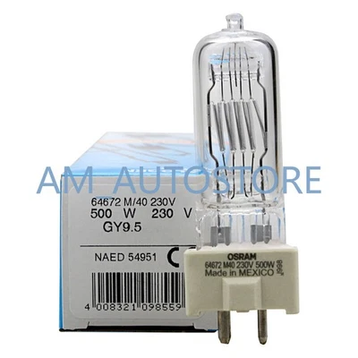 OSRAM 230V500W 64672 M40 Stage AD Lighting Photography Lamp GY9.5 Halogen Bulb - Image 1 of 3