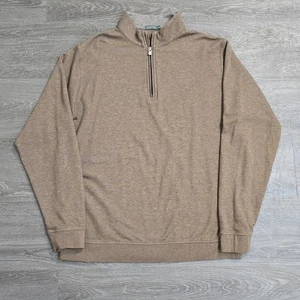 Gen Teal Performance weiches Sweatshirt 1/4 Viertel-Reißverschluss Pullover braun Herren Large - Bild 1 von 15