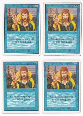 Counterspell x4 -Unlimited Edition -MTG HP  -FREE SHIPPING! - Image 1 of 2