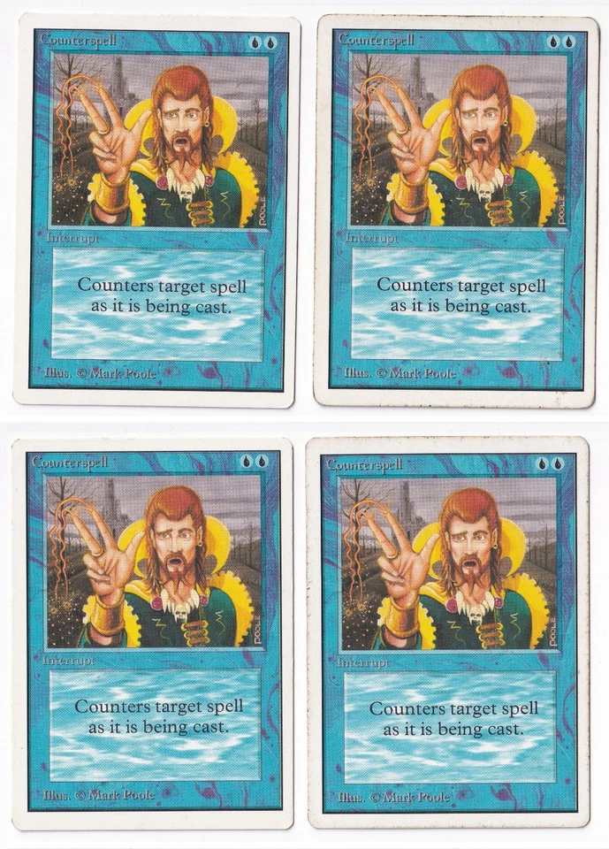 Counterspell x4 -Unlimited Edition -MTG HP  -FREE SHIPPING! - Image 1 of 2