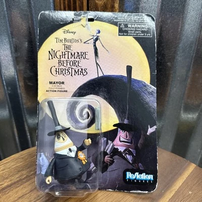 Funko ReAction Pesadilla Antes de Navidad Alcalde 3 3/4" Figura Posable Nueva Foto 1 de 2