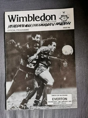 Wimbledon V Everton Simod Cup 18/01/1989 Match Programme RARE Good condition - Image 1 of 3