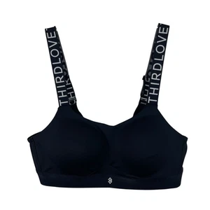 Thirdlove Size 36B Black Kinetic Adjustable Kinetic Sports Bra New Fitness - Picture 1 of 9