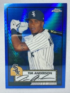 2021 Topps Chrome Platinum Anniversary - Tim Anderson #328 Blue Prism Refractor - Picture 1 of 2