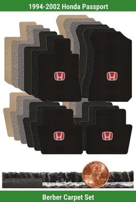 Juego de alfombrillas bereber personalizadas para Honda Passport 1994-2002 con logotipo (4 piezas) #RLU Foto 1 de 4