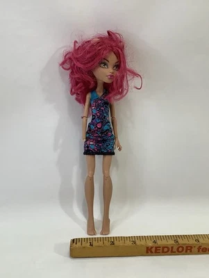 Muñeca Monster High Ghoul Fair Howleen pegajosa pelo rosa repugnante falta 1 mano sin zapatos* Foto 1 de 4