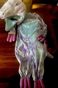 Pottery Barn Kids Dragon Costume W/ Headpiece 3T Blue & Purple Lights - Picture 1 of 5