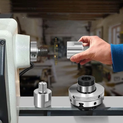 Lathe Headstock Spindle Adapter Sturdy 45 Steel 1in Male To 1-1/4in 8TPI Female - Image 1 of 4
