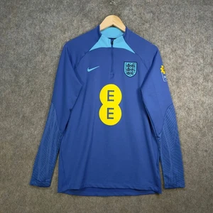 England Training Drill Track Top Herren UK Medium blau Nike Player Issue 1/4 Zip - Bild 1 von 8