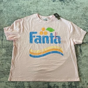 NEW Fanta Oversized Short Sleeve Graphic Print T-Shirt Pink Women's Size XXL - Picture 1 of 7