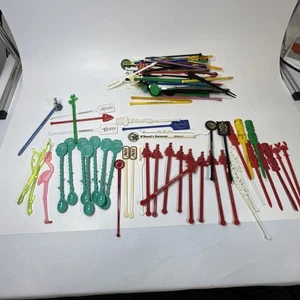 Lot Drink Mix Sticks Swizzle Vintage Many DC Area Jockey Club Contains Over 150 - Picture 1 of 15