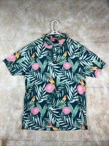Bad Birdie Polo Adult Large Parrots Hawaiian Tropical Performance Logo Golf - Picture 1 of 12