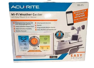 AcuRite 5-in-1 Weather Station with Wi-Fi -WEATHER UNDERGROUND COMPATIBLE  - Image 1 of 3