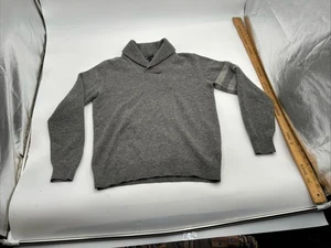 J Crew Lambswool Shawl Collar Neck Sweater Pullover meliert grau Garn Herren S G - Bild 1 von 10