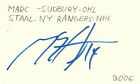 Marc Staal NY Rangers NHL Sudbury OHL Hockey Autographed Signed Index Card