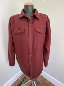 Marmot Ridgefield Flanelljacke Shacket Mantel weinrot Sherpa gefüttert Herren XXL EUC - Bild 1 von 16
