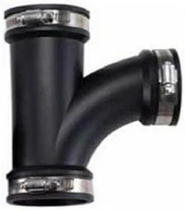 Aquaforte PVC Elastomer Tee Fitting 110 Mm (Clamping Range 110-100 Mm) - Picture 1 of 12