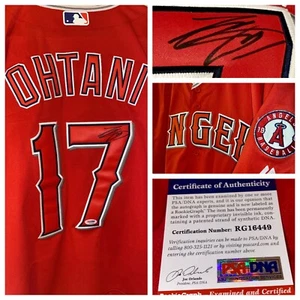 Shohei Ohtani Rookie Autograph Jersey 2018 PSA/DNA RookieGraph Angels ROY MVP - Picture 1 of 7