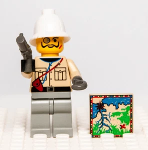 LEGO® Desert Adventurers Baron Von Barron Minifigure (adv003) Pith Helmet & Map - Picture 1 of 6