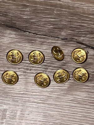 Brooks Brothers Golden Fleece Blazer Replacement Buttons Set of 8 Gold Tone VTG - Image 1 of 2