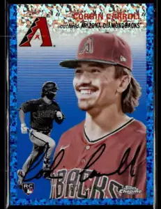 2023 Topps Chrome Plat Anniv #350 Corbin Carroll Blue Mini-Diamond Refractor RC - Picture 1 of 2