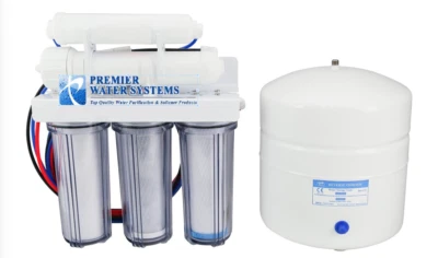 Premier Reverse Osmosis Water Filtration System 50 GPD 5 Stage Clear Housing USA - Image 1 of 3