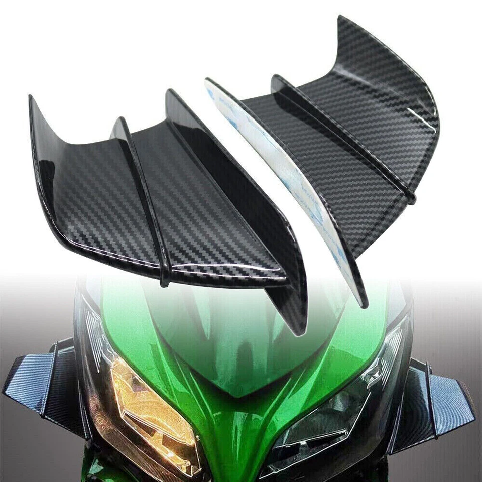 2Pcs Universal Winglet Matte Side Wing Kit Spoiler Air For Honda Yamaha Kawasaki - Image 1 of 4