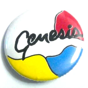 Vintage Genesis 1983 Pinback Button Pin Anstecker 1,25" - Bild 1 von 3